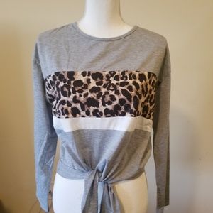 NWOT: Leopard Knot Tee